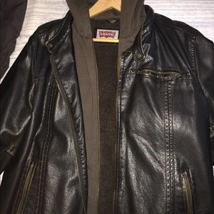 Levi’s Dark Leather Jacket